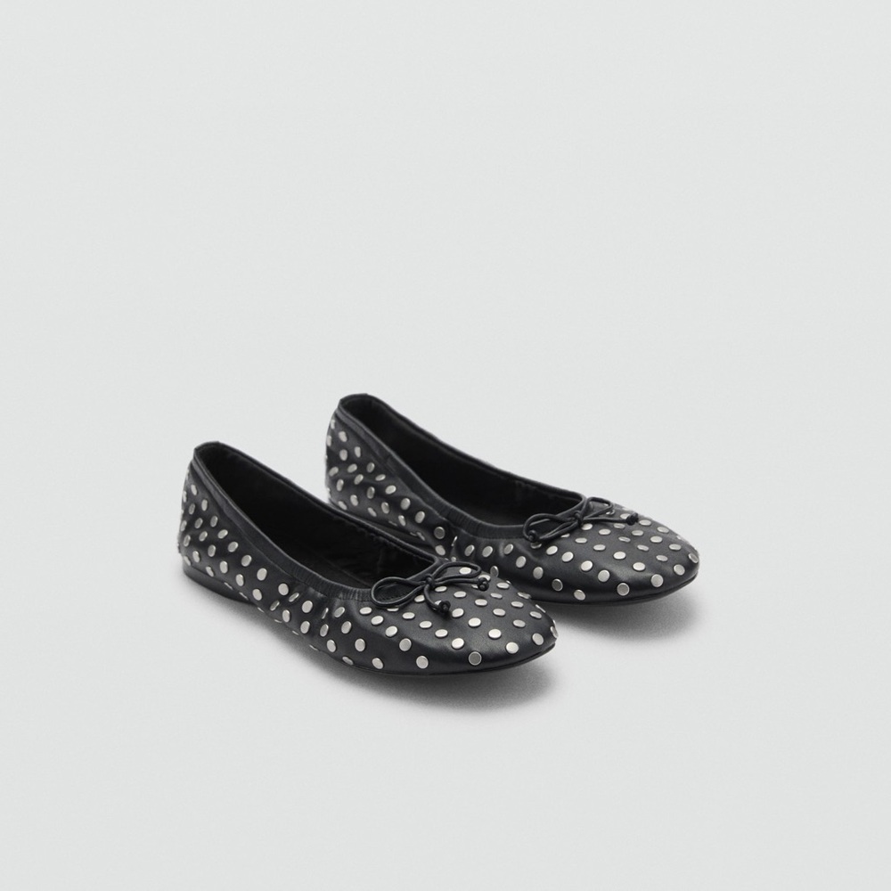Mango MNG Studded Ballet Flats in Black Euro 38 US 7.5 New - Picture 9 of 9